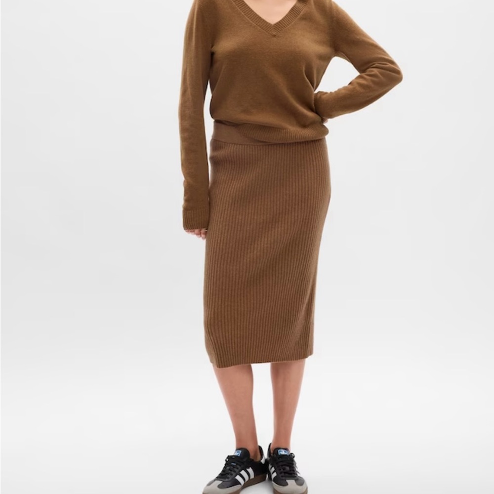 Gap Cashsoft Knit Ribbed Sweater Skirt